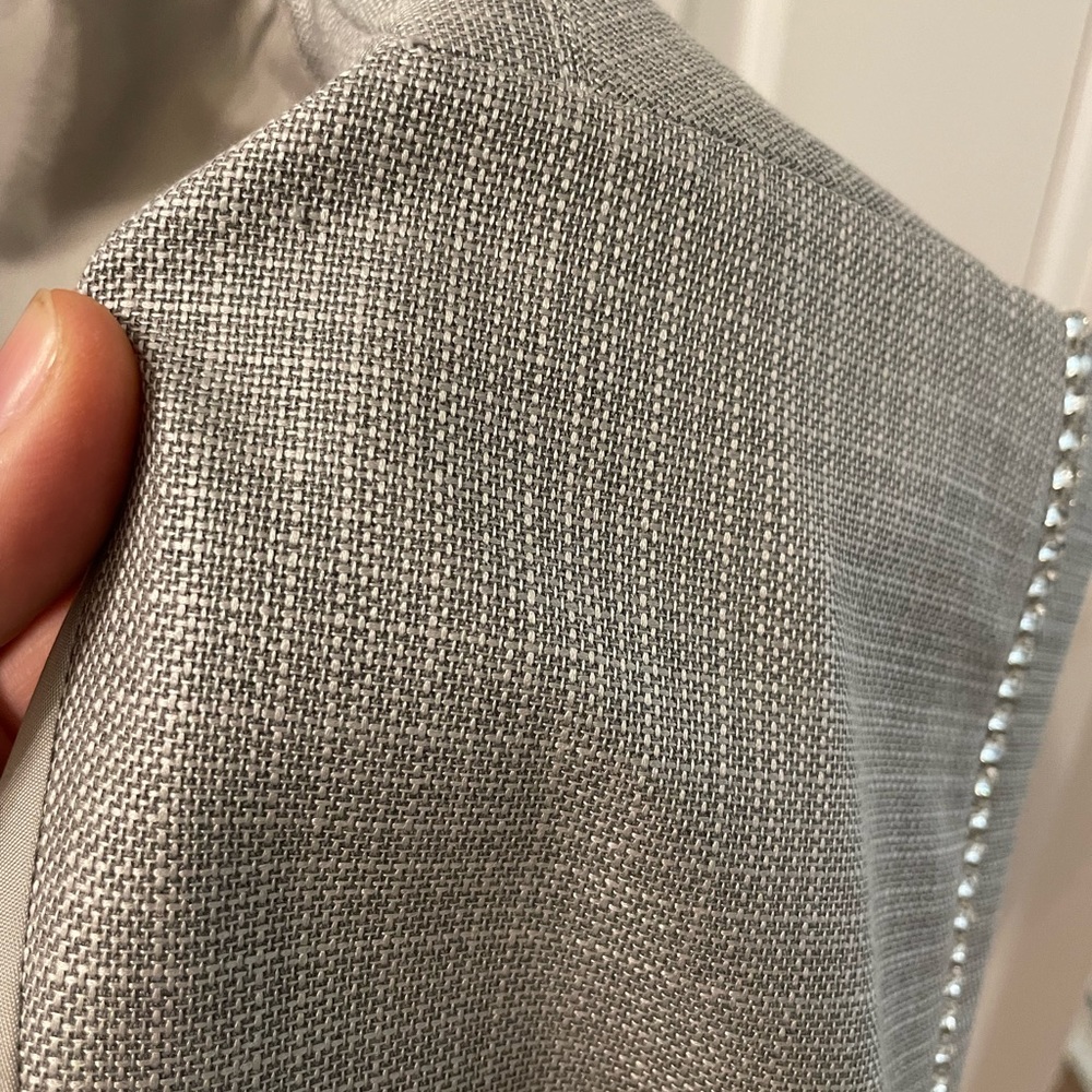 Escada Wool and Silk Blend Suit with Rhinestone Trim - Picture 5 of 16